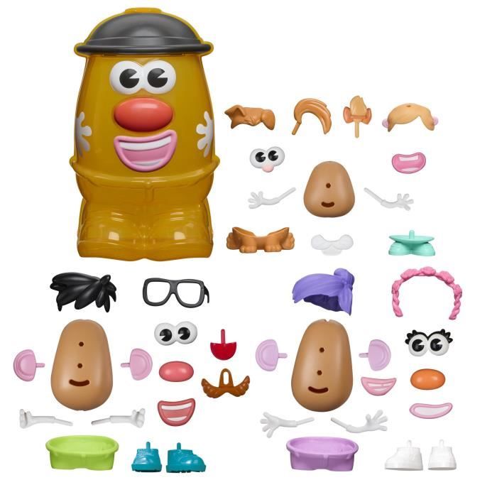 Potato Head Méga patate coffret avec 42 pieces dont une boîte de rangement, jouets préscolaires créatifs pour enfants, des 2 ans