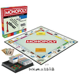 Monopoly classique, jeu de société de plateau, avec boîte de rangement et pions grand format, 2 a 6 joueurs, version FR, des 8 ans,