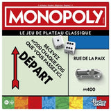 Monopoly classique, jeu de société de plateau, avec boîte de rangement et pions grand format, 2 a 6 joueurs, version FR, des 8 ans,