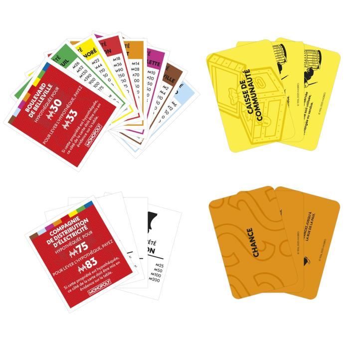 Monopoly classique, jeu de société de plateau, avec boîte de rangement et pions grand format, 2 a 6 joueurs, version FR, des 8 ans,