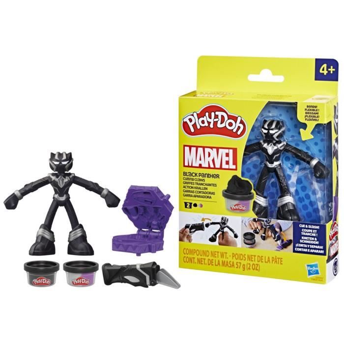 Play-Doh Black Panther, Sharp Claws with Flexible Figure and Modeling Compound, Ages 4, Marvel