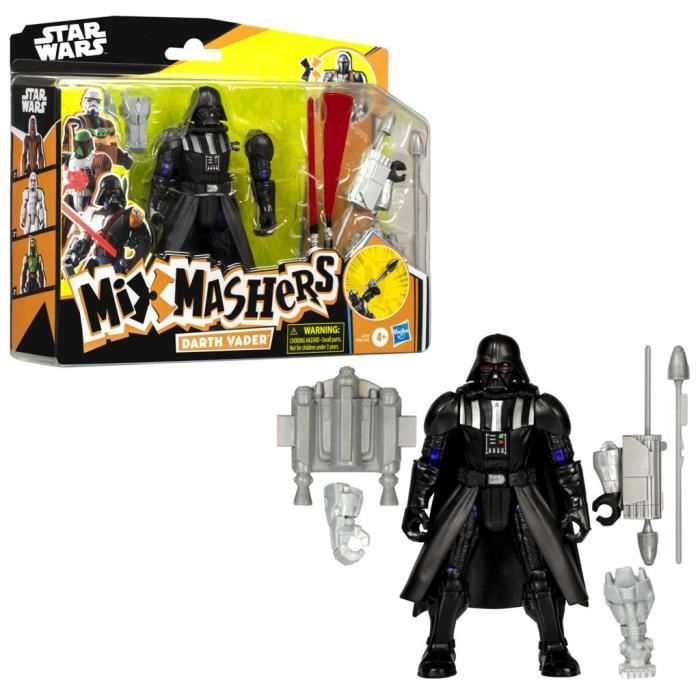 MixMashers Dark Vador, figurine 12 cm deluxe personnalisable a mélanger et combiner avec accessoires, Star Wars, Des 4 ans