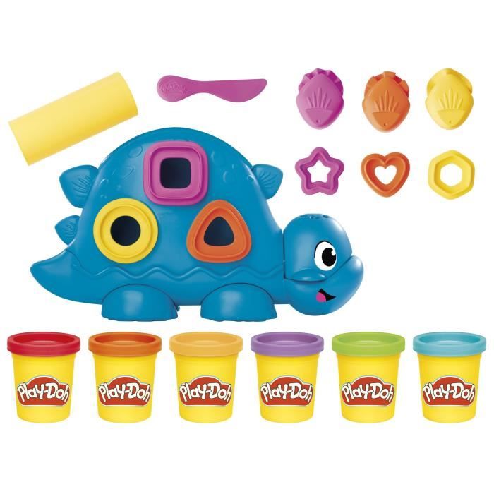 Play-Doh Starters Dino des formes et couleurs, loisirs créatifs de pâte a modeler pour enfants, des 2 ans