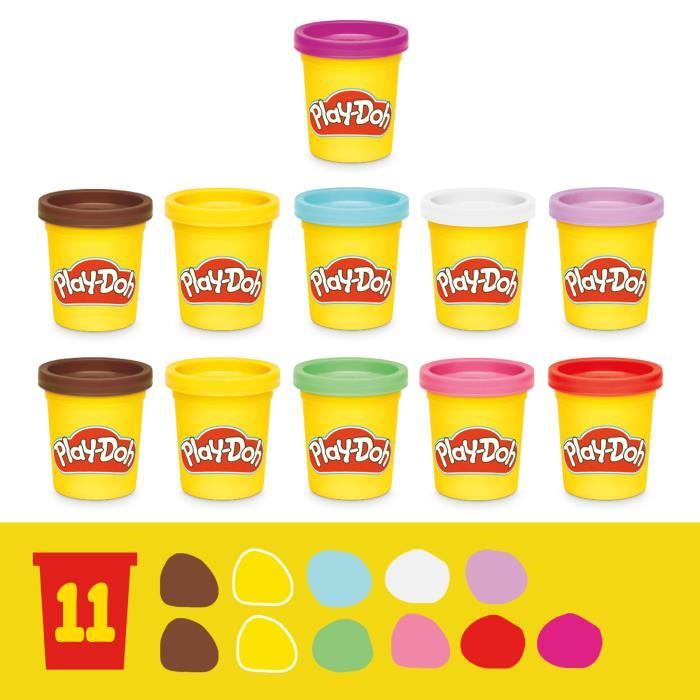 Play-Doh Ma jolie part de gâteau, four jouet, accessoires de cuisine factices et 11 pots de pâte a modeler, des 3 ans