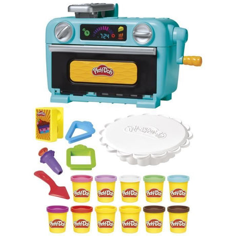 Play-Doh Ma jolie part de gâteau, four jouet, accessoires de cuisine factices et 11 pots de pâte a modeler, des 3 ans