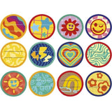 Play-Doh Pack de 12 L'imagination en fete, autocollants et pots de pâte a modeler de 28 g, petits cadeaux, loisirs créatifs pour enf