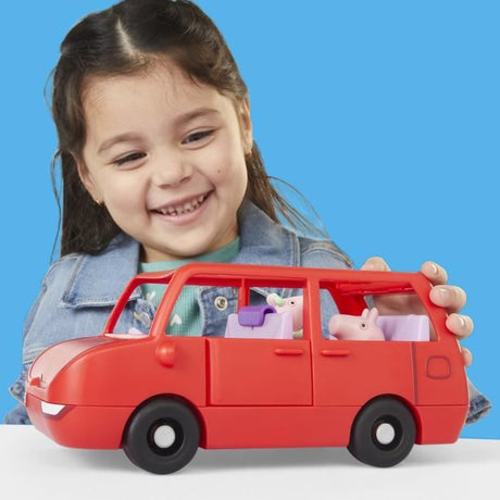 Peppa Pig La grande voiture familiale, coffret avec véhicule et 2 figurines, a partir de 3 ans