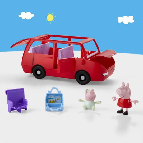 Peppa Pig La grande voiture familiale, coffret avec véhicule et 2 figurines, a partir de 3 ans