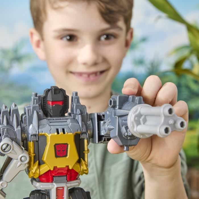 Transformers Grimlock Morsure et combat, figurine de 22,5 cm, Transformers CYBERWORLD, des 6 ans