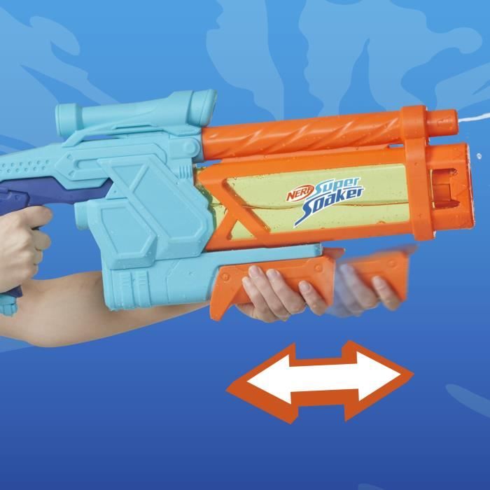 Nerf Pistolet a eau Mega Dunk-Fill, remplissage instantané facile, Réservoir 1L, Nerf Super Soaker, des 6 ans