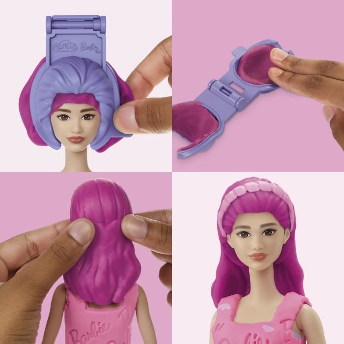 Play-Doh Barbie Coeurs et coiffure, coffret de pâte a modeler