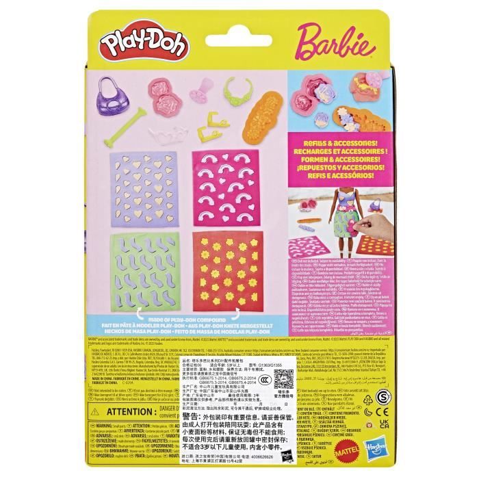 Play-Doh Barbie Fleurs et fleurons, recharges pour coffret de pâte a modeler