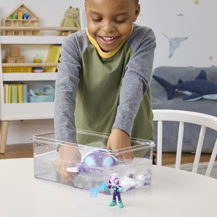 Spidey Ghost-Spider Tortue fantôme Water-Webs, Figurine et véhicule, Marvel Spidey et ses Amis Extraordinaires, Des 4 ans