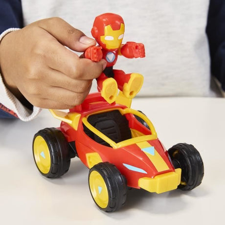 Figurine Iron Man et véhicule Bolide Iron Man, Marvel Iron Man and his Awesome Friends, des 3 ans