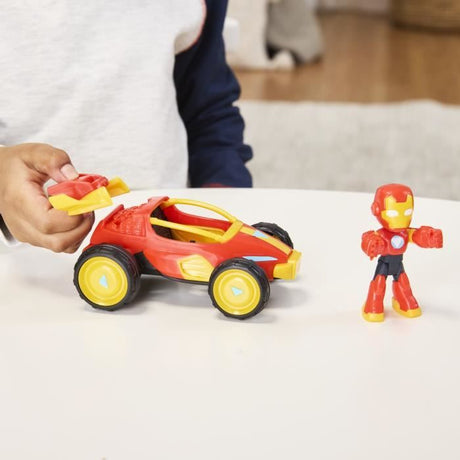 Figurine Iron Man et véhicule Bolide Iron Man, Marvel Iron Man and his Awesome Friends, des 3 ans
