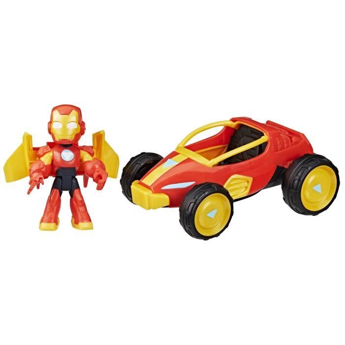 Figurine Iron Man et véhicule Bolide Iron Man, Marvel Iron Man and his Awesome Friends, des 3 ans