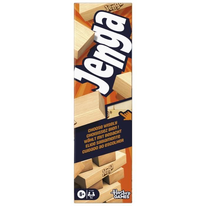 Jenga, Jeu de société d'ambiance, Jeu avec dé numérique, Hasbro Games, Des 8 ans