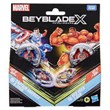 Beyblade X Multipack Toupie Captain America 4-70GB contre Red Hulk 1-80R, des 8 ans