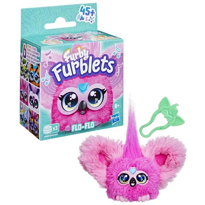Furby Furblets Flo-Flo, Mini peluche électronique pour filles et garçons, plus de 45 sons, a partir de 6 ans, Hasbro