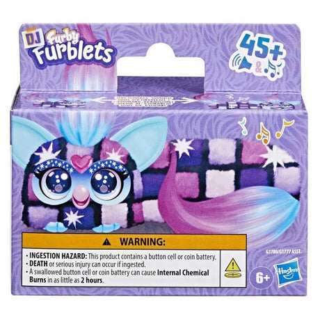 Furby DJ Furblets Dis-Co-Dazz, Mini peluche électronique, jouet pour enfant, 45 sons et musiques, des 6 ans