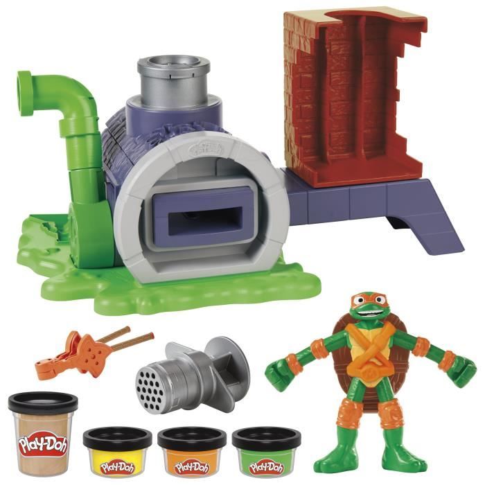 Play-Doh Les Tortues Ninja Four lance-pizza, coffret de pâte a modeler