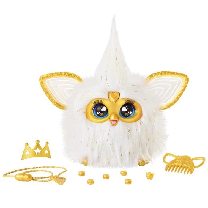 Furby Éclat doré, peluche activée par la voix brille dans le noir, jouets interactifs, des 6 ans