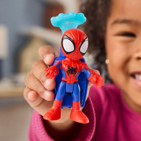 Hélico de l'équipe Spidey, figurine de 7,5 cm et véhicule avec projectile, Marvel Spidey et ses Amis Extraordinaires, des 3 ans