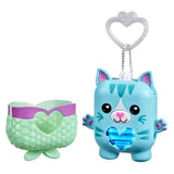 Nano-mals Pawtricia le chaton bleu, compagnon électronique, plus de 70 réactions, jouet de poche interactif pour filles et garçons,