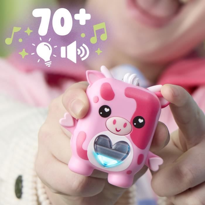 Nano-mals Mootilda la vache rose, compagnon électronique, plus de 70 réactions, pour enfants, des 5 ans