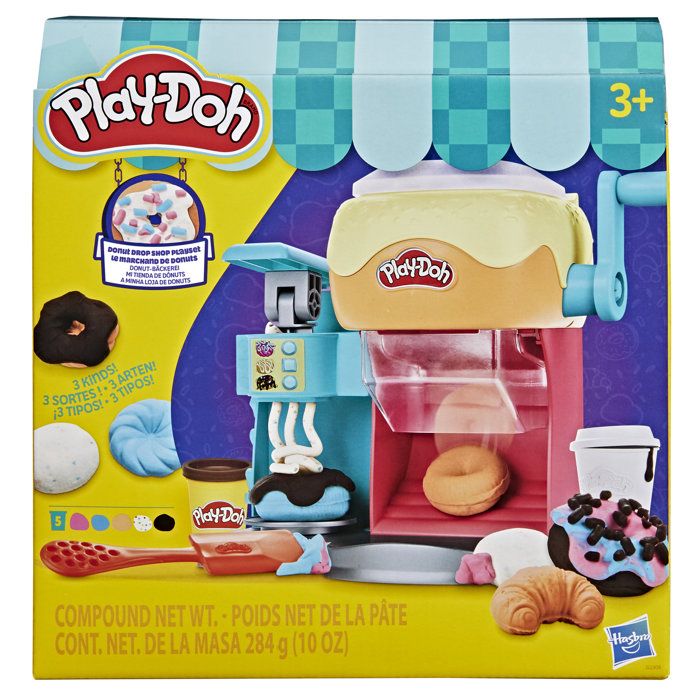 Play-Doh Donut Drop Shop, coffret de pâte a modeler, jouet de nourriture factice, loisirs créatifs pour enfants, des 3 ans
