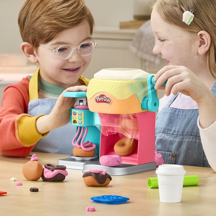 Play-Doh Donut Drop Shop, coffret de pâte a modeler, jouet de nourriture factice, loisirs créatifs pour enfants, des 3 ans