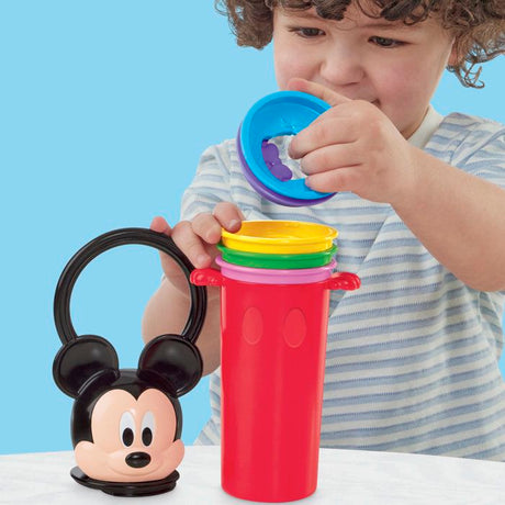 Play-Doh Disney Junior Empil' Formes, Coffret de pâte a modeler Mickey, Loisirs créatifs, des 2 ans