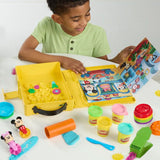 Play-Doh Disney Junior Crée une histoire, coffret de pâte a modeler portatif, loisirs créatifs Mickey & Minnie, des 2 ans