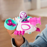 Véhicule Hélico de Ghost-Spider avec figurine de 7,5 cm et accessoire, jouets pour enfants, des 3 ans, Spidey et ses Amis Extraordin