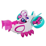 Véhicule Hélico de Ghost-Spider avec figurine de 7,5 cm et accessoire, jouets pour enfants, des 3 ans, Spidey et ses Amis Extraordin