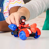 Spidey Véhicule Techno-Quad et figurine Miles « Spin » Morales de 7,5 cm et accessoire, des 3 ans, Marvel Spidey et ses Amis Extraor
