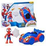 Véhicule Arachno-Bolide de Spidey avec Figurine de 7,5 cm et Accessoire, Jouets pour Enfants, des 3 Ans, Spidey et Ses Amis Extraord