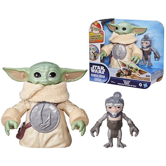 Câlins Grogu, figurine électronique de 16,5 cm et Anzellan, jouets Star Wars: The Mandalorian & Grogu pour enfants, des 4 ans