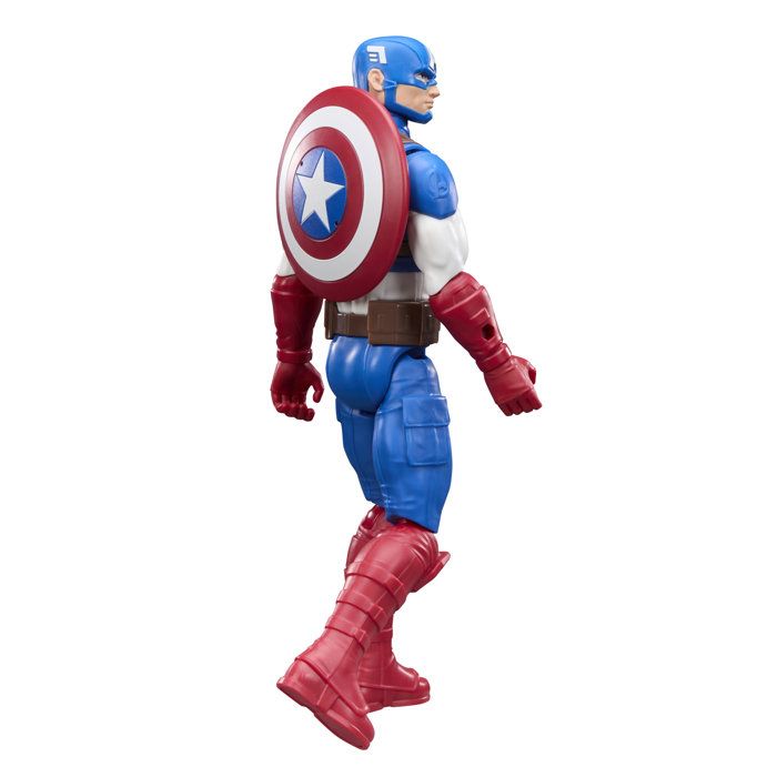 Figurine Captain America 30 cm, Titan Series, 11 points d'articulation, jouets de super-héros pour enfants, Marvel, des 4 ans