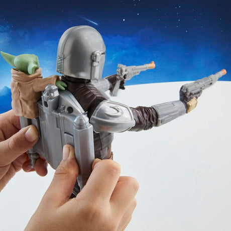 Figurine Mandalorien de 28 cm avec effets sonores, jouets interactifs Star Wars The Mandalorian & Grogu, des 4 ans