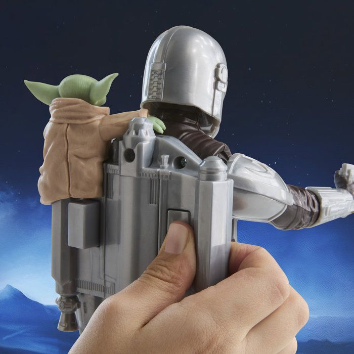 Figurine Mandalorien de 28 cm avec effets sonores, jouets interactifs Star Wars The Mandalorian & Grogu, des 4 ans