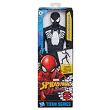 Figurine Spider-Man en costume noir 30 cm deluxe, Titan Series, jouets de super-héros pour enfants, Marvel Spider-Man, des 4 ans