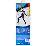 Figurine Spider-Man en costume noir 30 cm deluxe, Titan Series, jouets de super-héros pour enfants, Marvel Spider-Man, des 4 ans