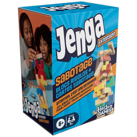 Jenga Sabotage pack d'extension, Jeu d'ambiance, Hasbro Games, des 6 ans