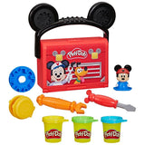 Play-Doh Disney Junior Mon Garage avec Mickey Mouse, Coffret de pâte a modeler, Loisirs créatifs, Jouets préscolaires, des 2 ans