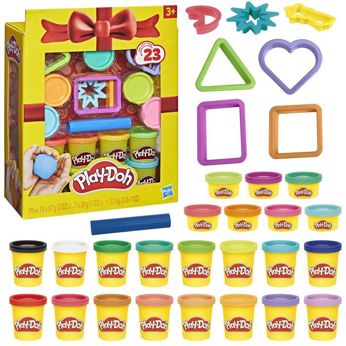 Play-Doh Coffret cadeau, pâte a modeler, 23 pots et 8 accessoires, Loisirs créatifs enfant, Classique, des 3 ans