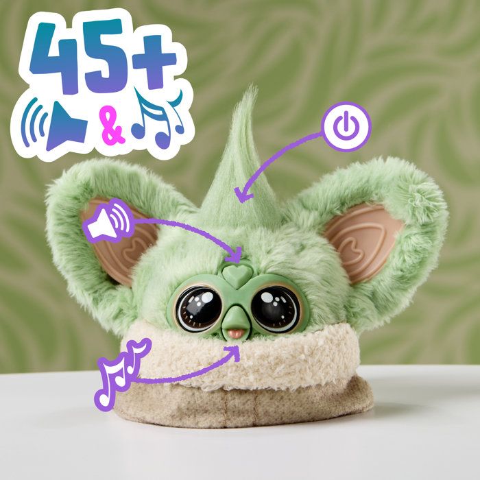 Furby Furblets Grogu STAR WARS™, Mini peluche électronique de collection, plus de 45 sons, a partir de 6 ans, Hasbro