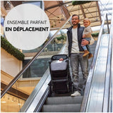 HAUK - Ensemble de voyage 2-en-1 Shop N Care - Poussette + Siege auto + adaptateurs - 4 roues - Olive