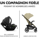 HAUK - Ensemble de voyage 2-en-1 Shop N Care - Poussette + Siege auto + adaptateurs - 4 roues - Olive