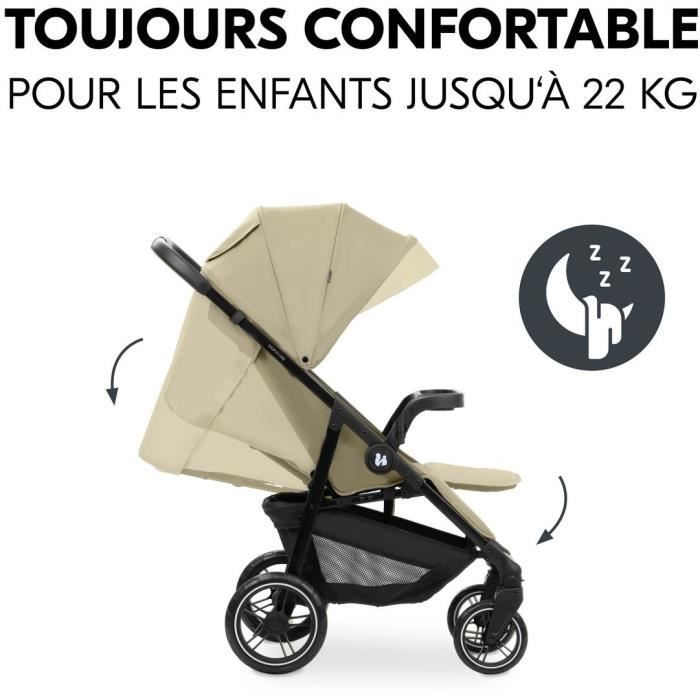 HAUCK - Poussette compacte - SHOP N CARE - 4 roues - Olive